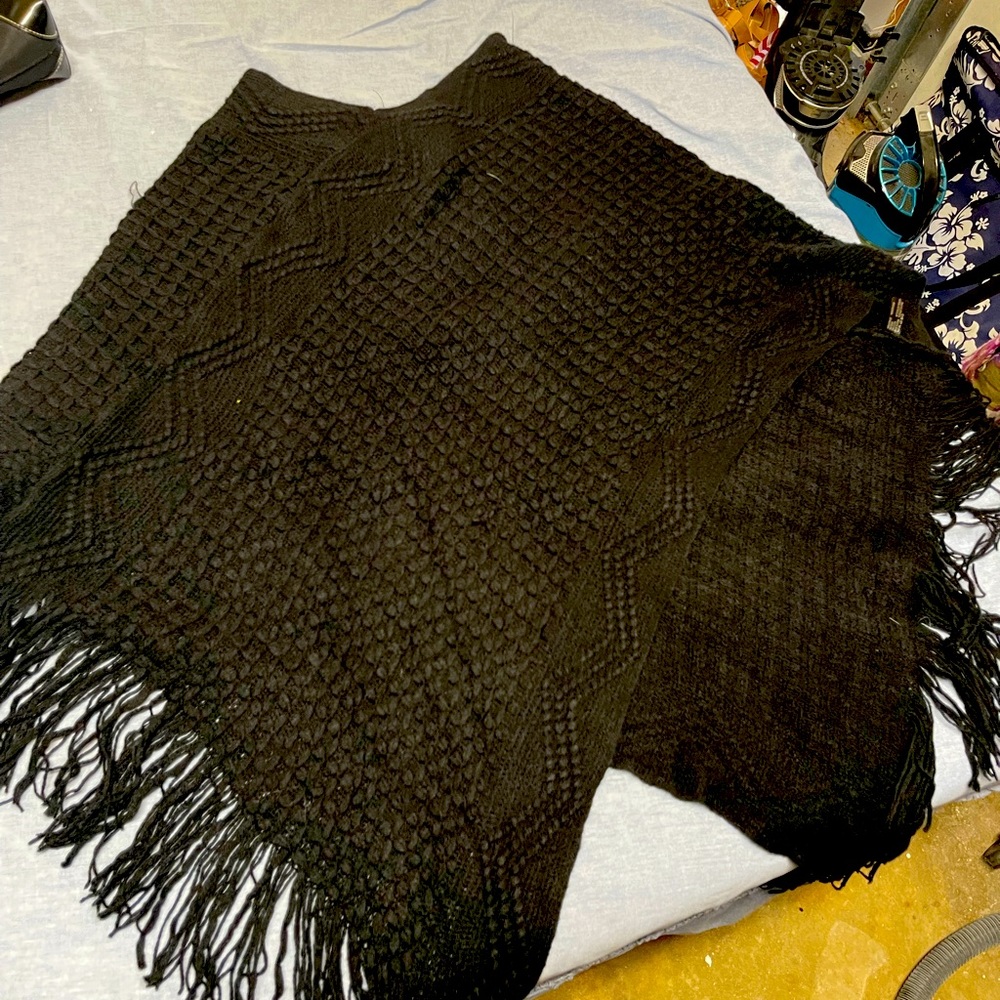Knit poncho